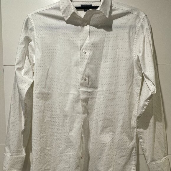 Tommy Hilfiger TH Flex Boy's size 16 Dot Print Button Down Dress Shirt - Picture 1 of 4